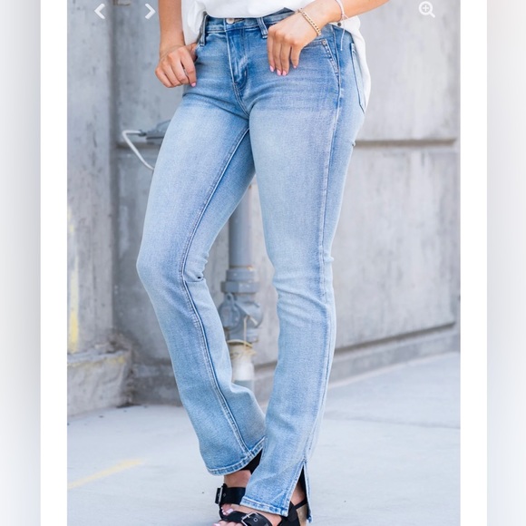 KanCan Denim - KanCan Y2K Light Wash Mid-rise Split Ankle Bootcut Jeans 30 Women’s